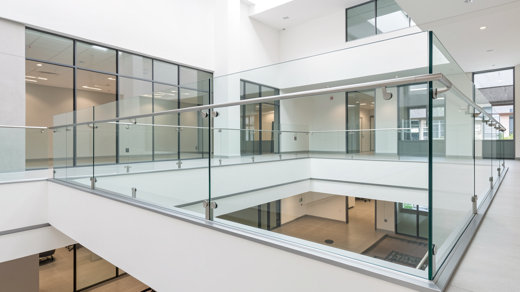 Glass balustrade railing installation